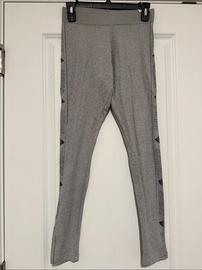adidas Gray Logo Side-Panel Kids Leggings